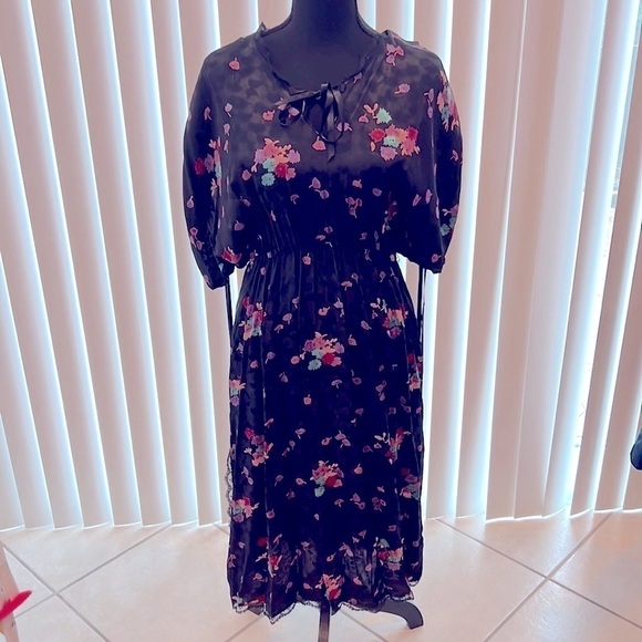Marion Digne Floral Vintage Slip Dress Petite Size 2 - Picture 1 of 6